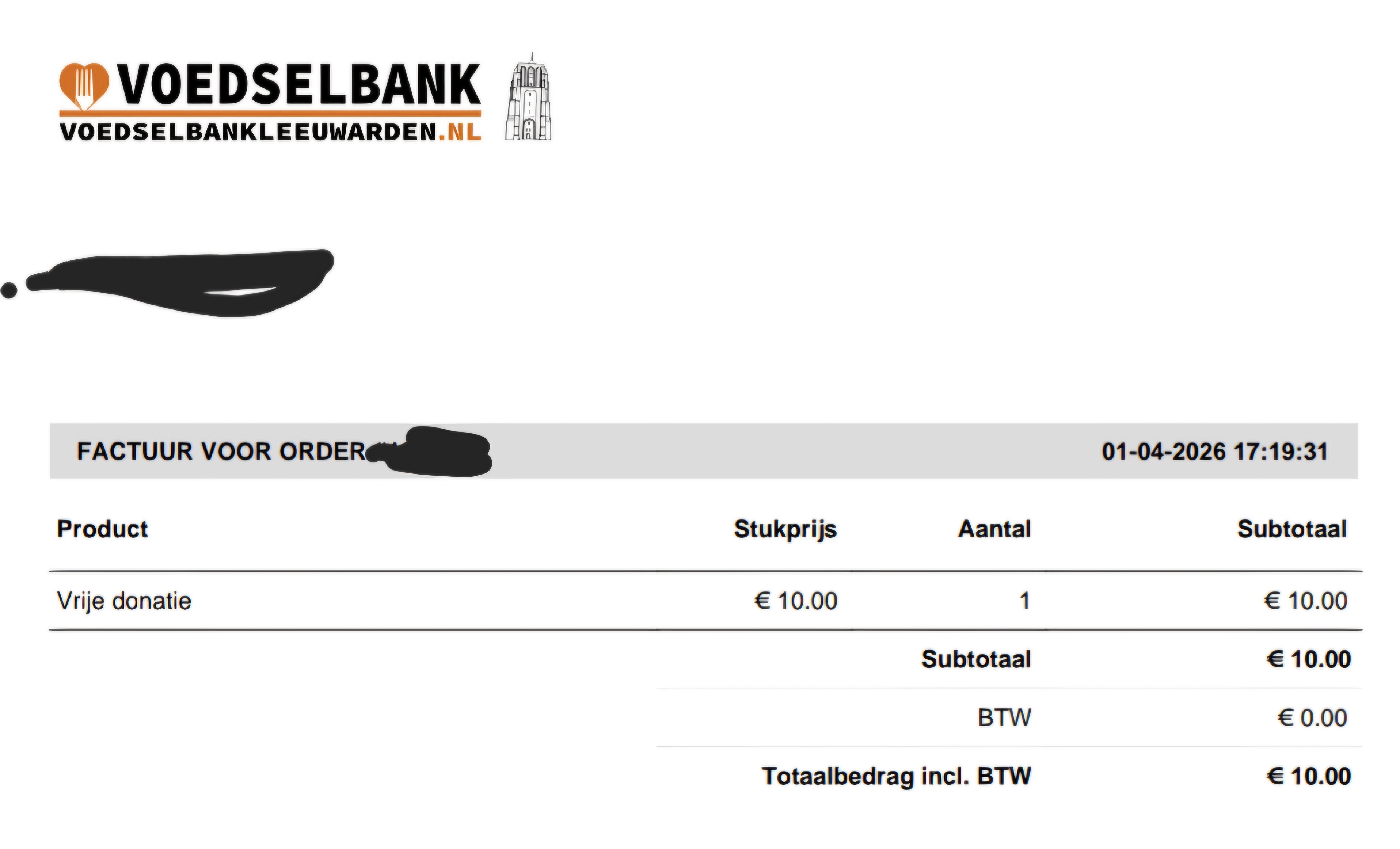 Doneer aan een Voedselbank (geld, voedsel..) foto 1