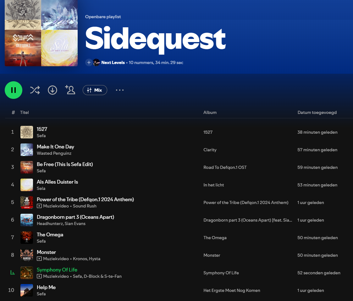 Maak een playlist van 10 nummers die jou omschrijven en deel die