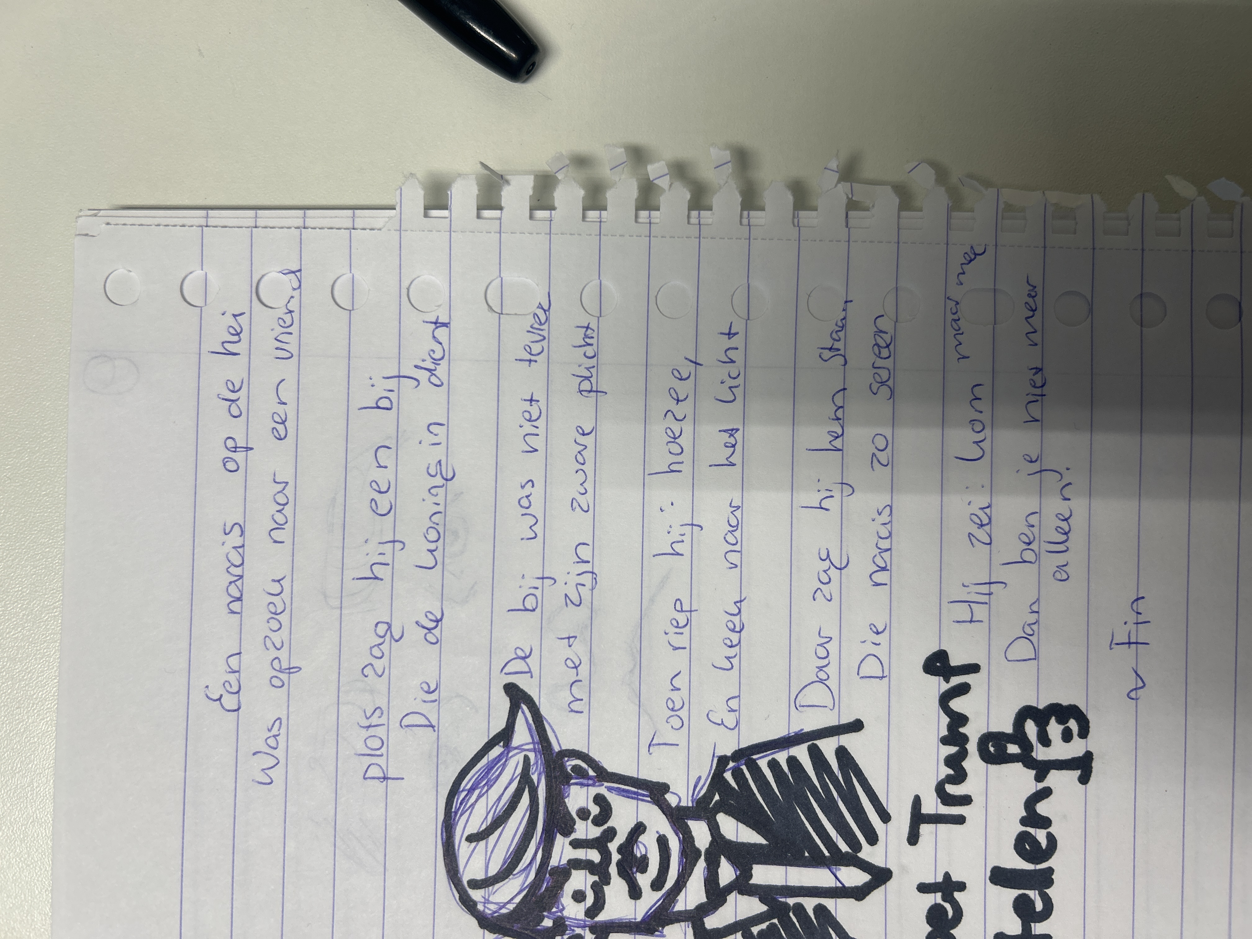 Schrijf een gedicht van minimaal 12 regels